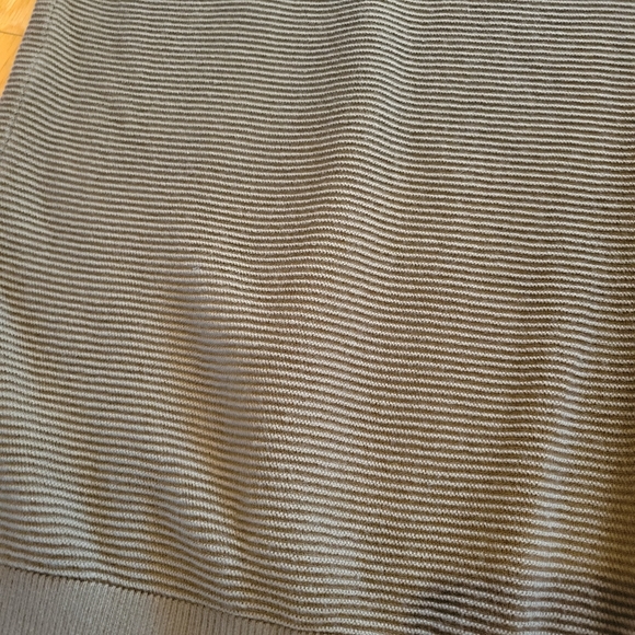 Bench olive green ribbed crewneck pullover long sleeve sweater L - Picture 4 of 4